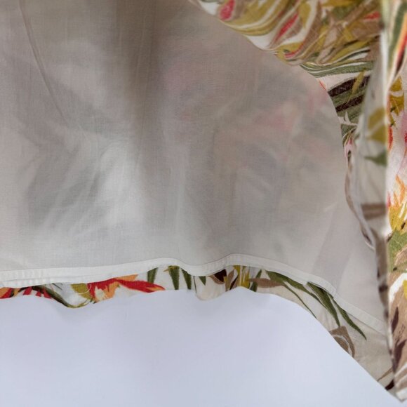 J. Jill Love Linen Tropical Shift Dress Womens LP White Linen Lined Pockets NEW - Picture 10 of 11